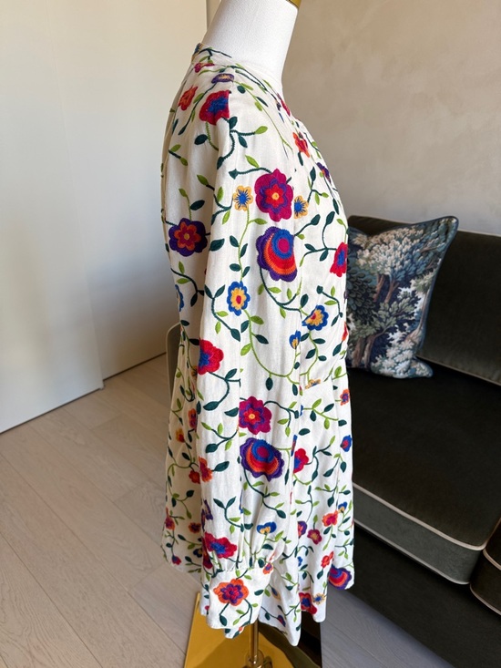 Sezane Editions Alizia Floral Long Sleeve Dress Size 46 = US XXXL or 14 - Picture 6 of 13